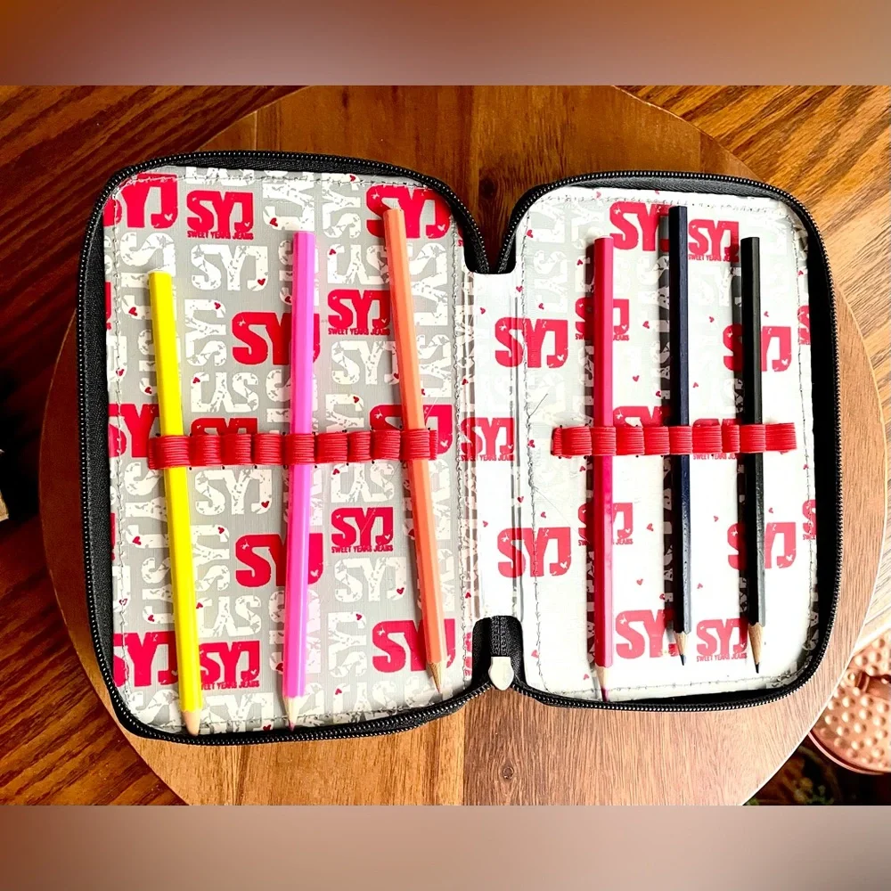 Sweet Years Jeans Pencil Case - Large Capacity - Pouch - Durable Organizer